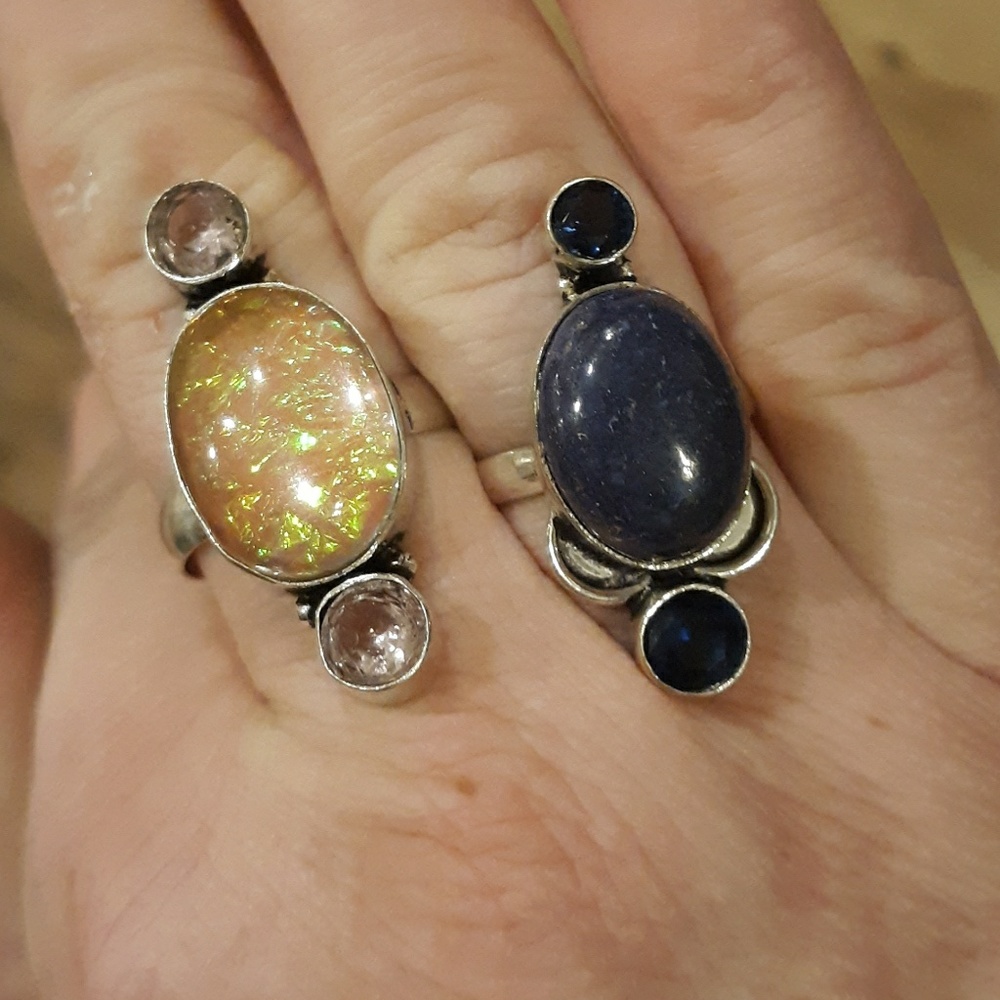 ***Bundle Sale*** 2 for $25. New Multi 925 Silver Gemstone Rings.